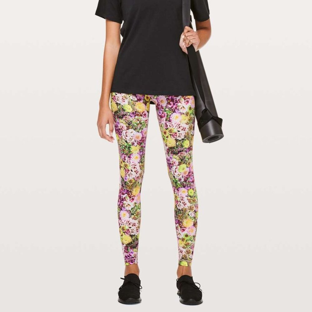 💙💖 Lululemon Nulux Wunder Under High Rise Tights Inflorescent Multi Athleisure